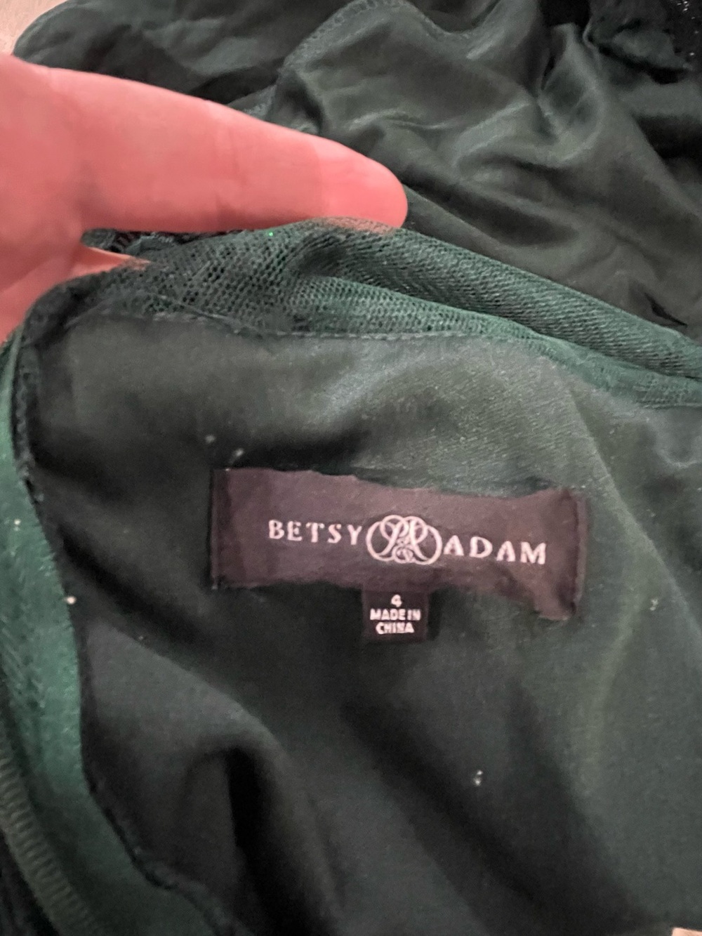 Betsy & Adam Deep Green Evening Dress - Picture 8 of 16